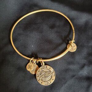 Alex and Ani Las Vegas Gold Charm Bracelet Adjustable Bangle  travel  Lucky  359